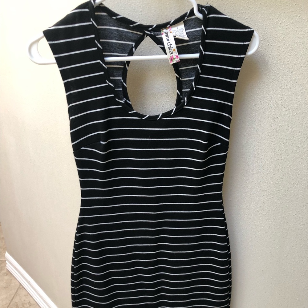 Cute black and white striped dress